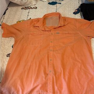G.H. Bass & Co. Men's Orange Casual Button Down Shirt